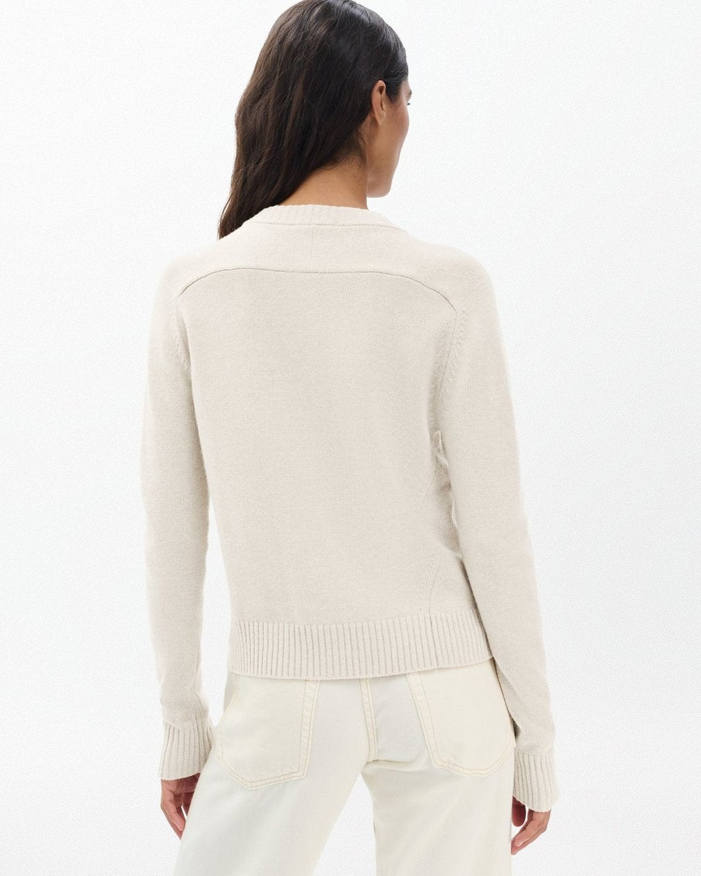 Wallace Crewneck Cardigan - Oatmeal