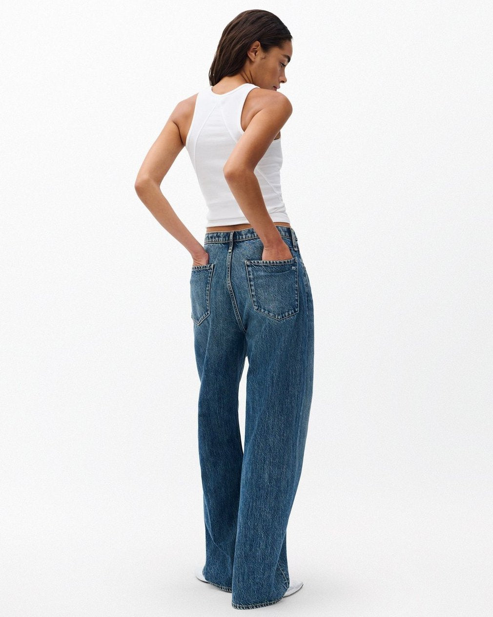 Phoebe Drawstring Wide-Leg Jeans - Delcan