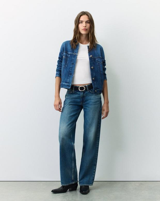 Saige Relaxed Straight Jeans - Echo