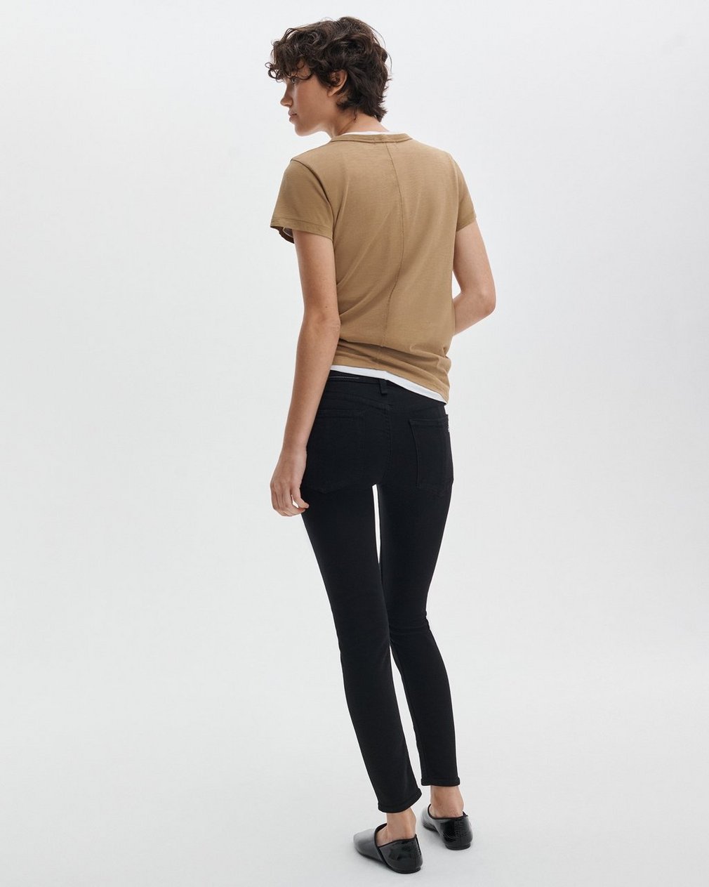 Cate Ankle Skinny - Black: Mid-Rise High Stretch Jean