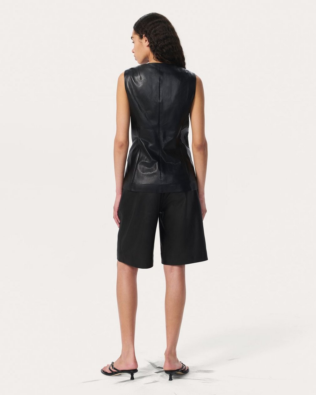 Slade Leather Vest - Black