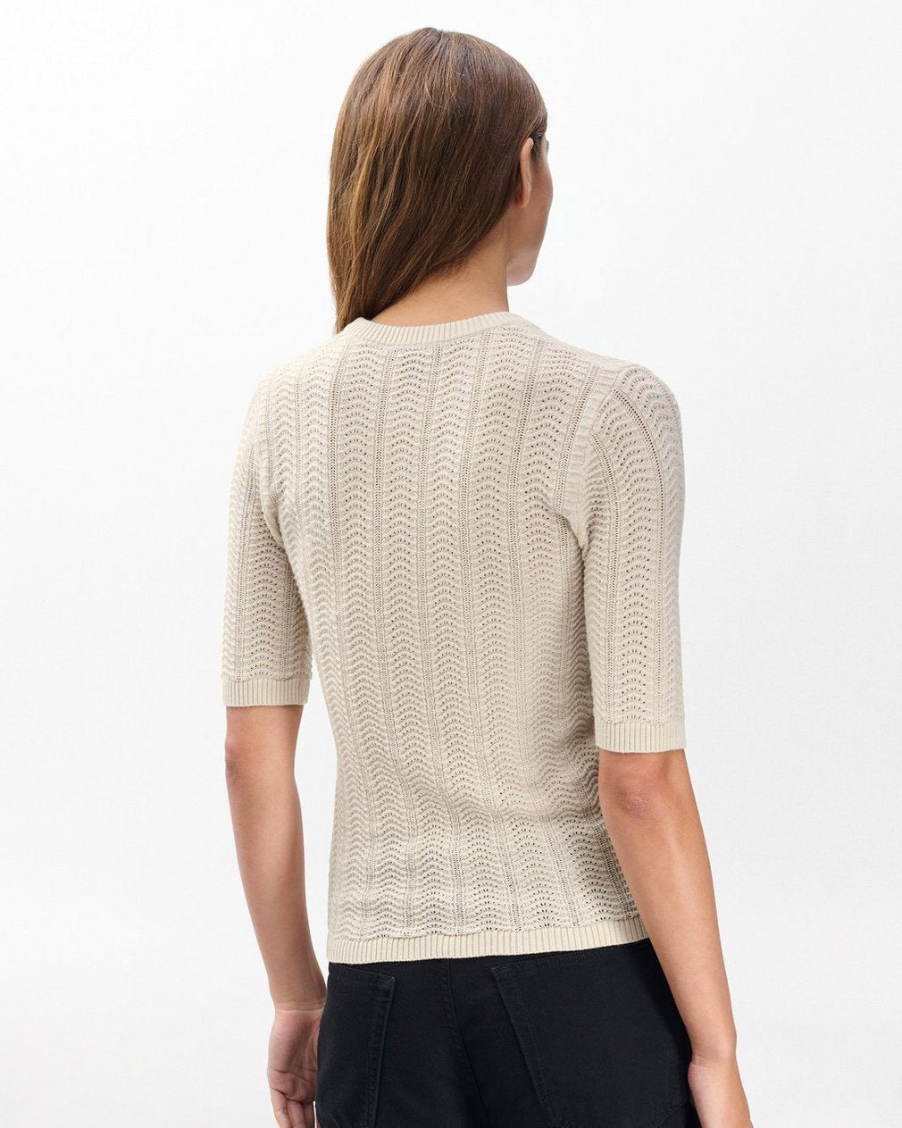Francesca Merino Wool Tee - Oatmeal