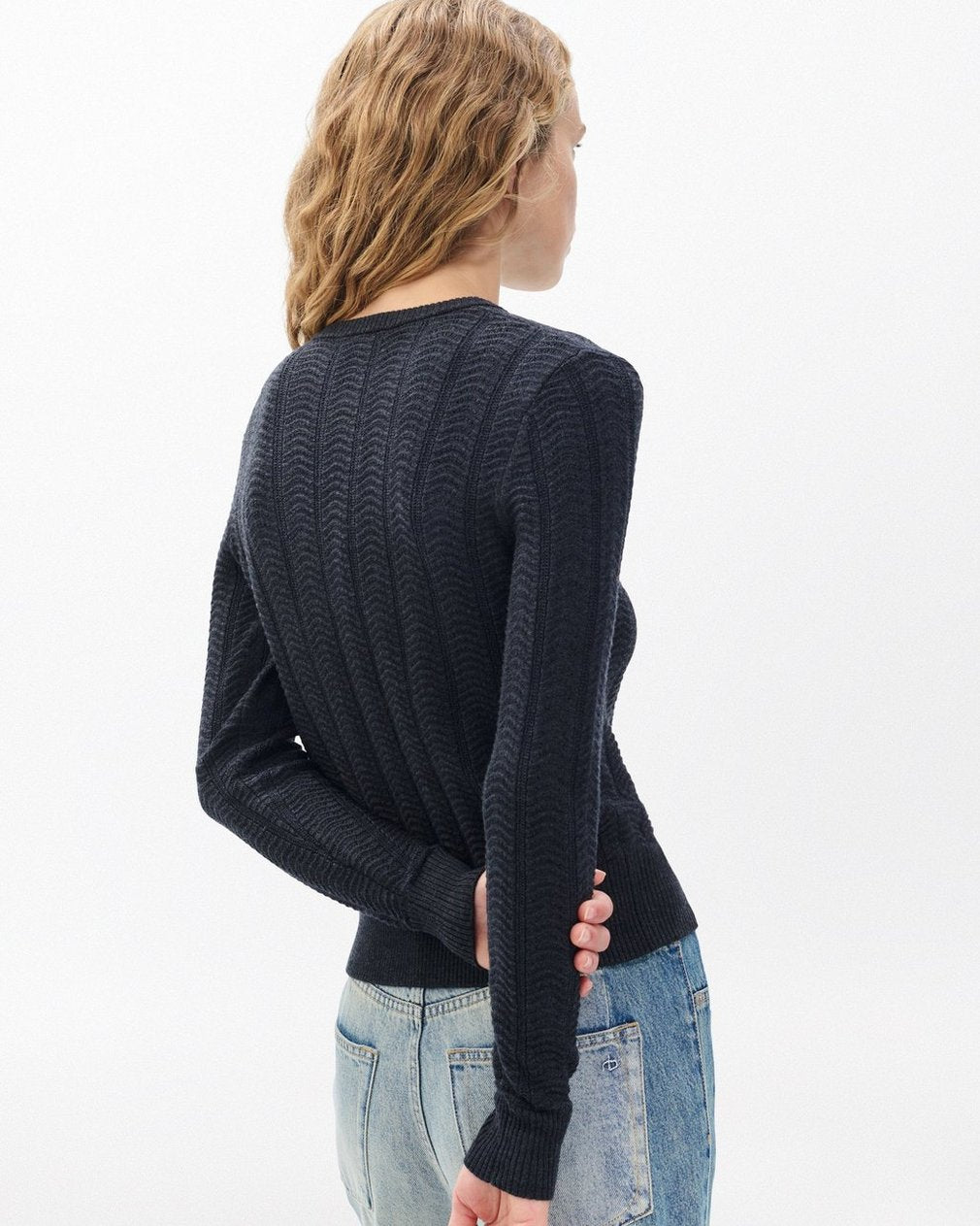 Francesca Wool-Blend Cardigan - Charcoal