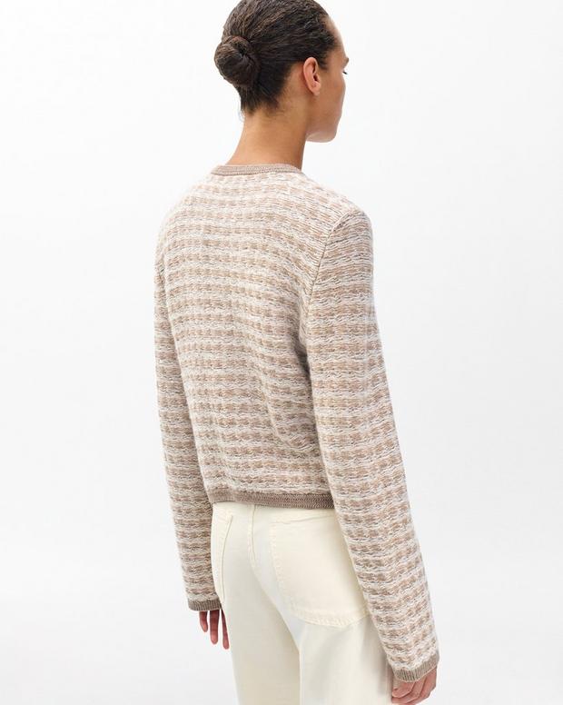 Robyn Tweed Cardigan - Oatmeal Multi