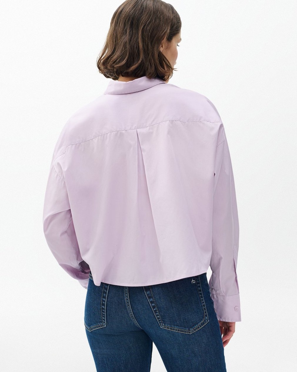Marin Cropped Shirt - Lavender