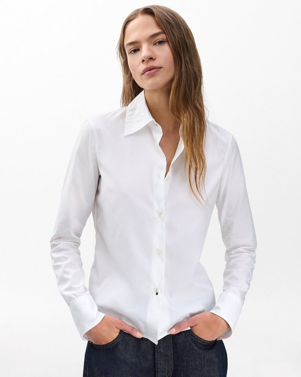 Dayton Poplin Shirt - White