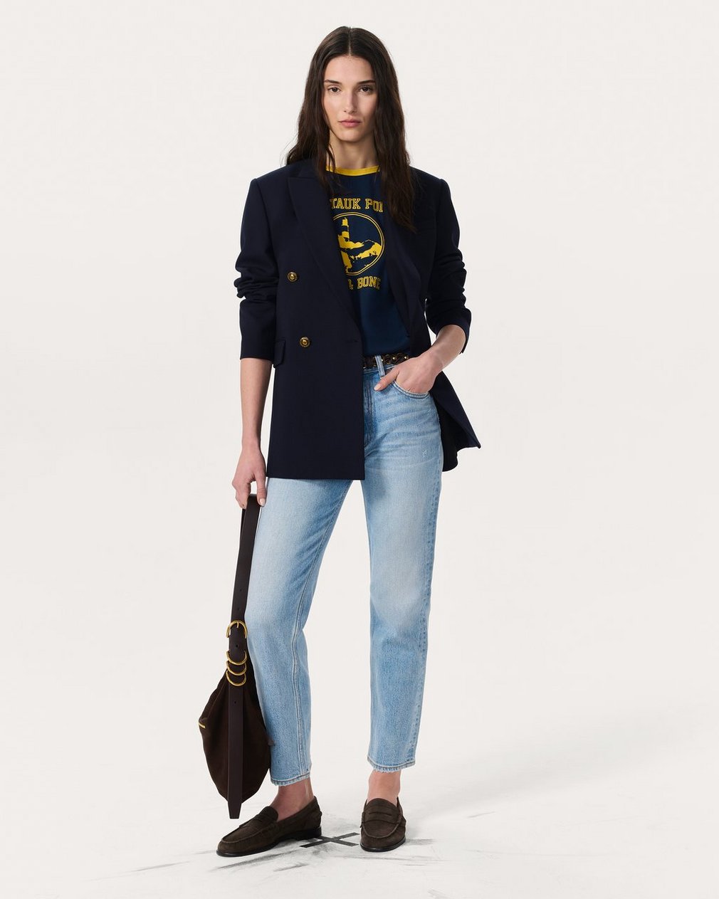 Montauk Boxy Graphic Tee - Navy