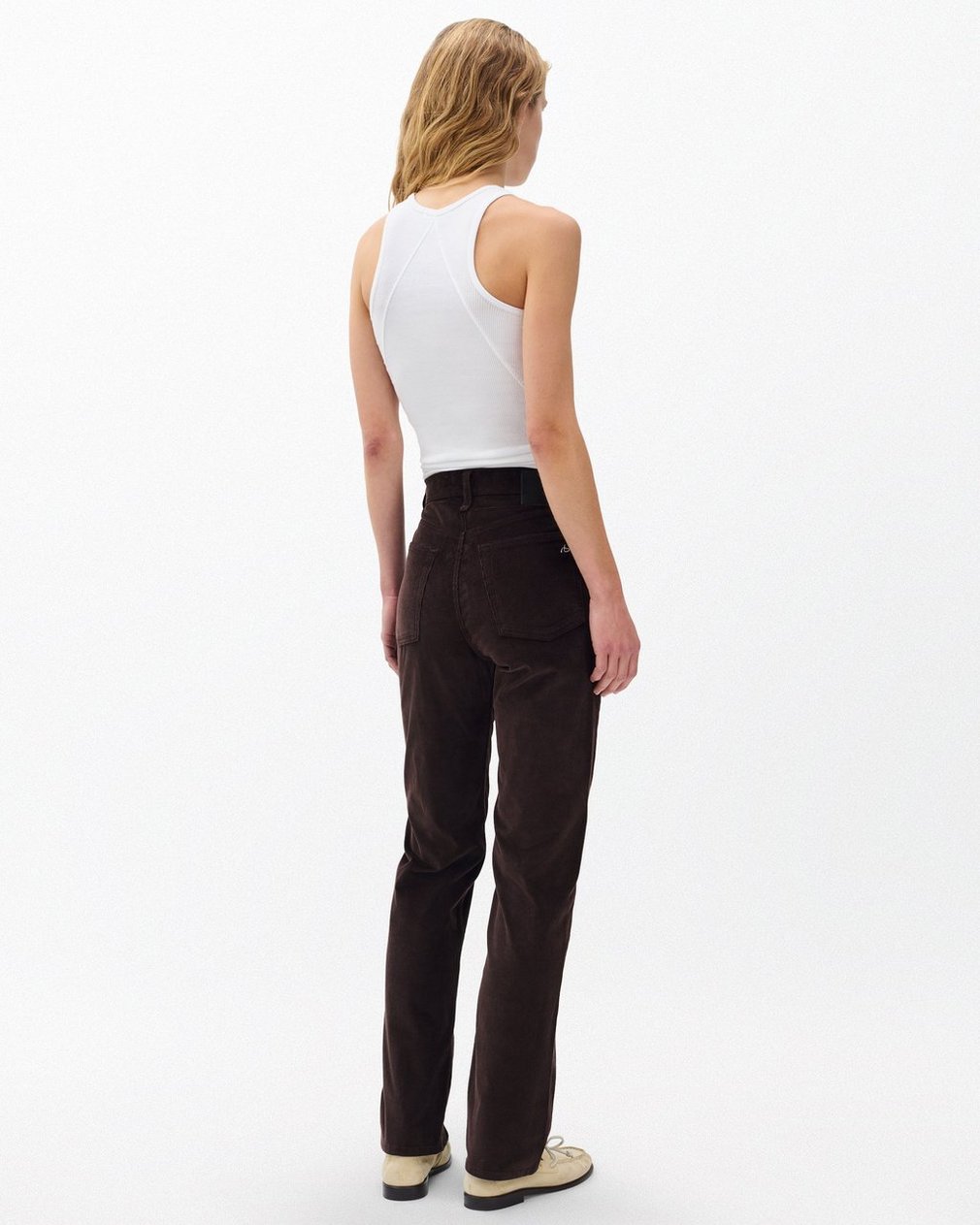 Hadley Wide-Leg Corduroy Pants - Dark Brown