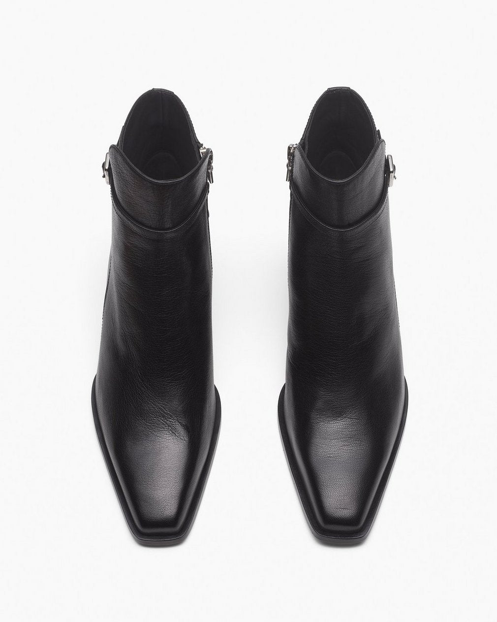Joni Leather Buckle Boots - Black