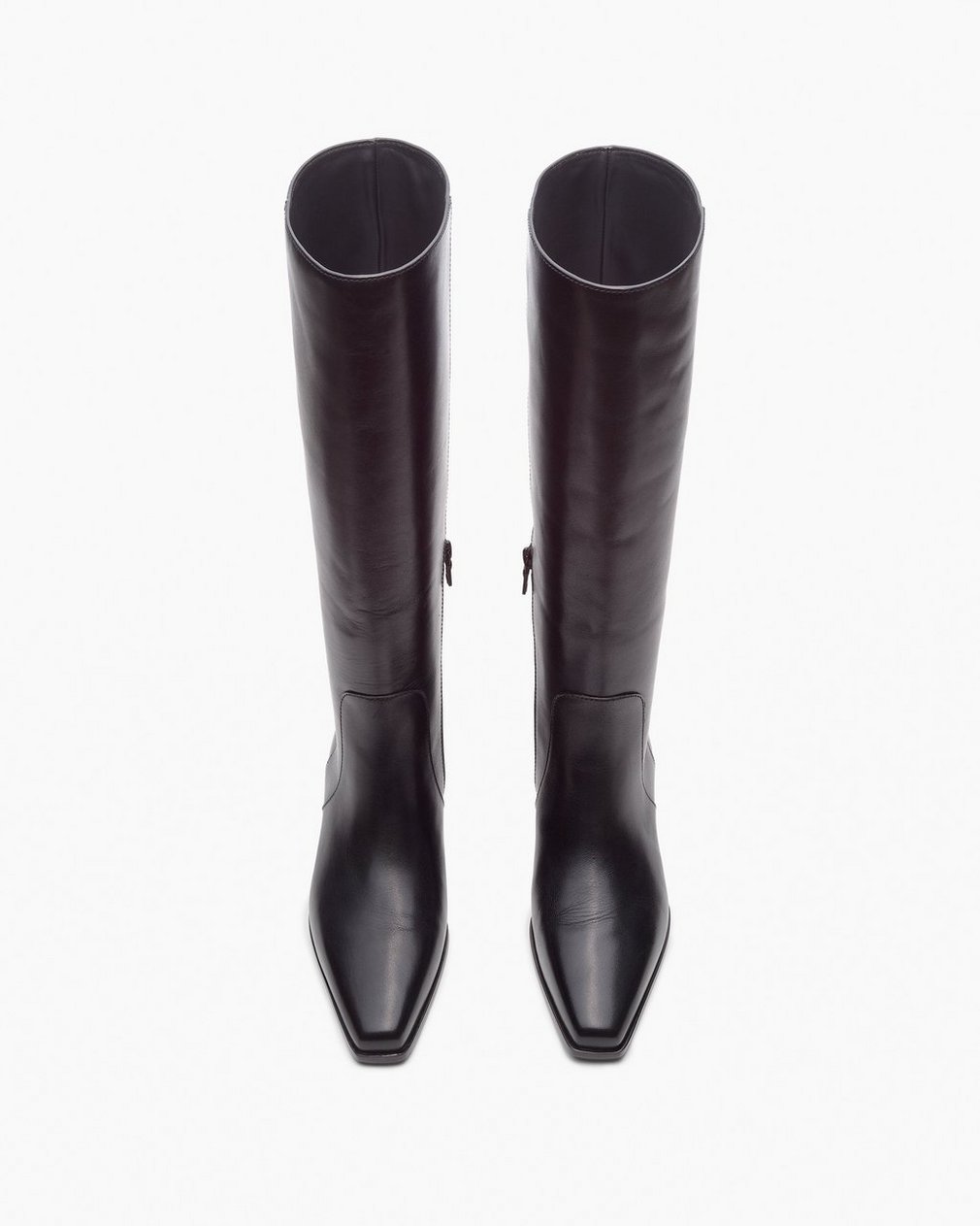 Joni Leather Knee-High Boots - Black