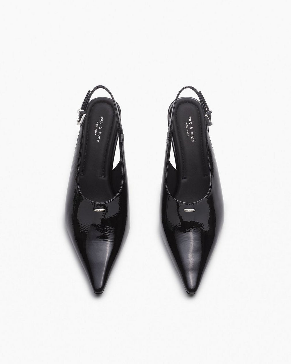 Mercer Leather Slingbacks - Black