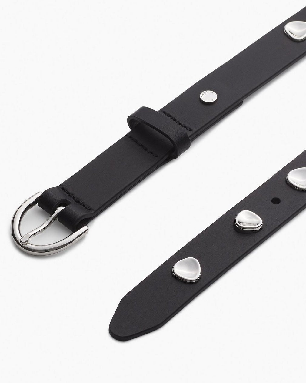 Brynn Studded Leather Belt - Black