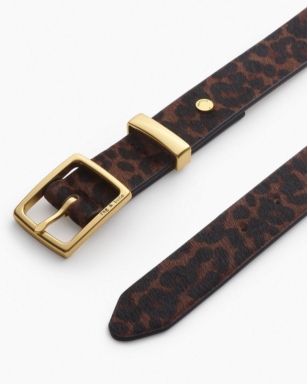 X Boyfriend Leopard Belt - Leopard Hair Calf
