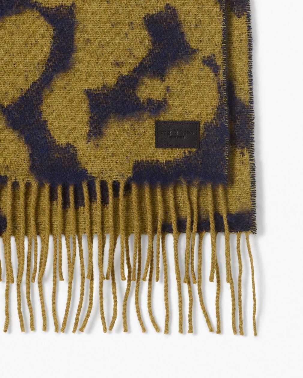 Piper Leopard-Print Scarf - Lime Multi