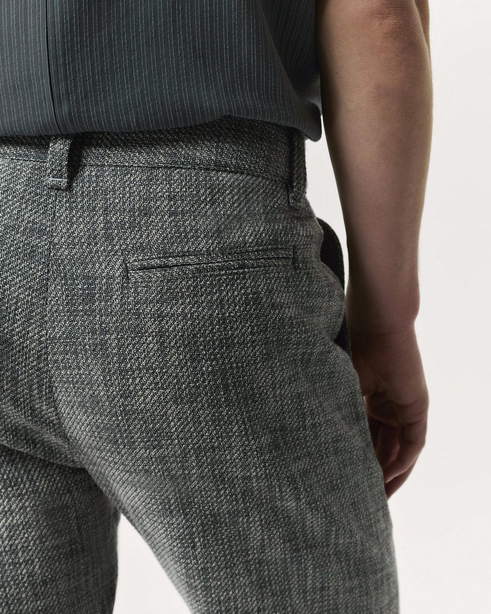 Haydon Straight Fit Italian Tweed Pants - Navy Multi