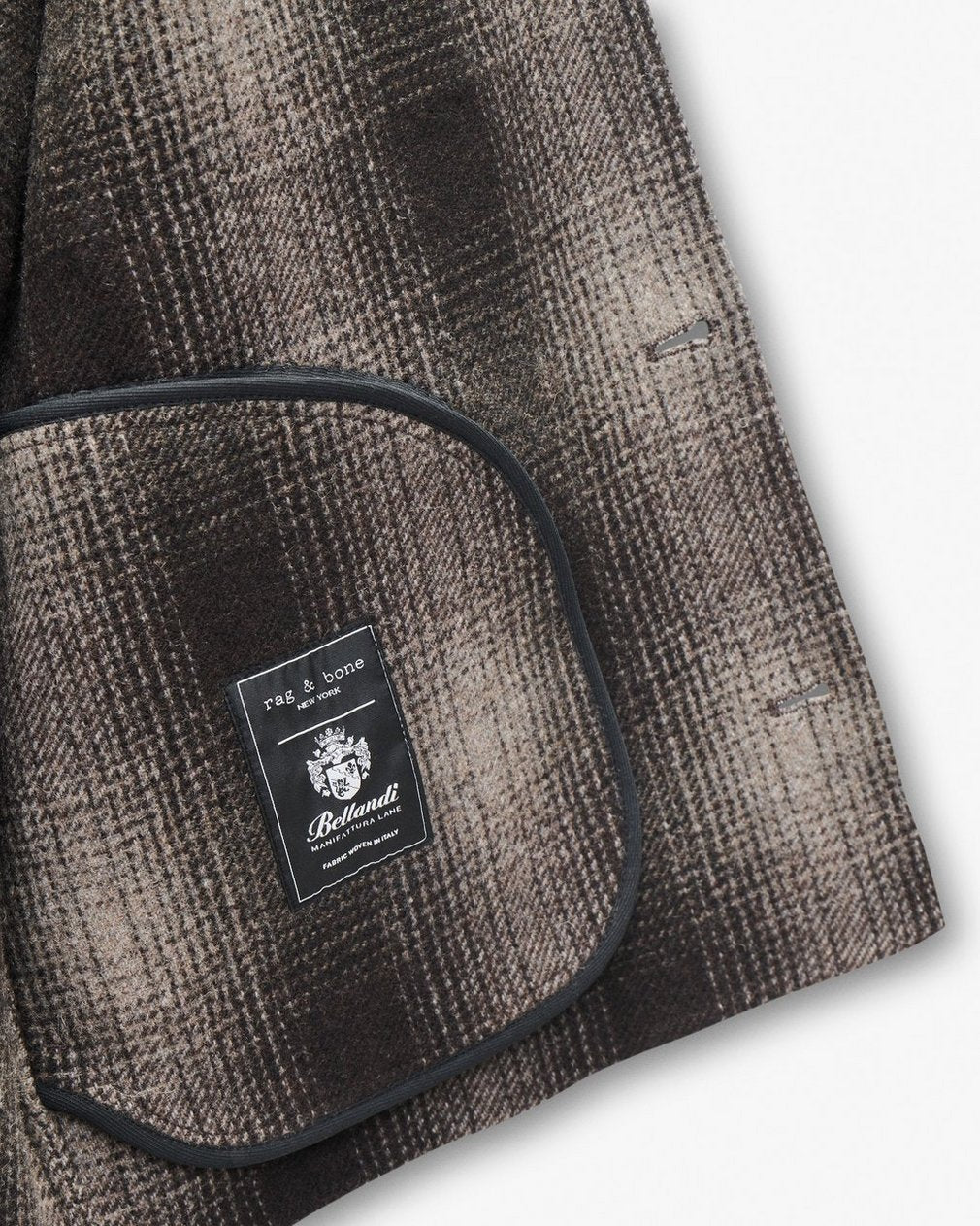 Austin Italian Double-Face Wool Jacket - Brown Plaid
