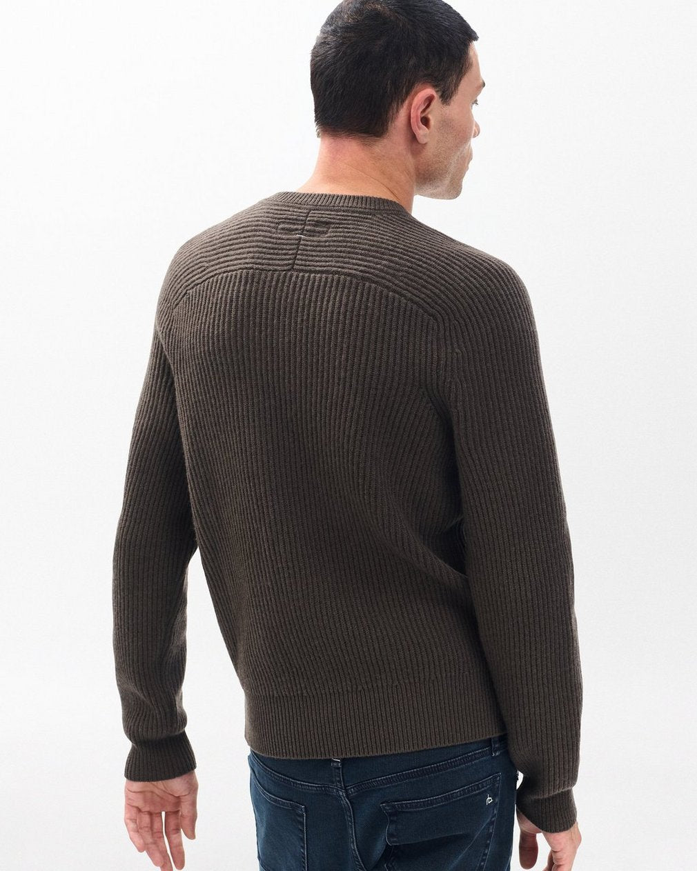 Walker Mixed-Media Sweater - Bark