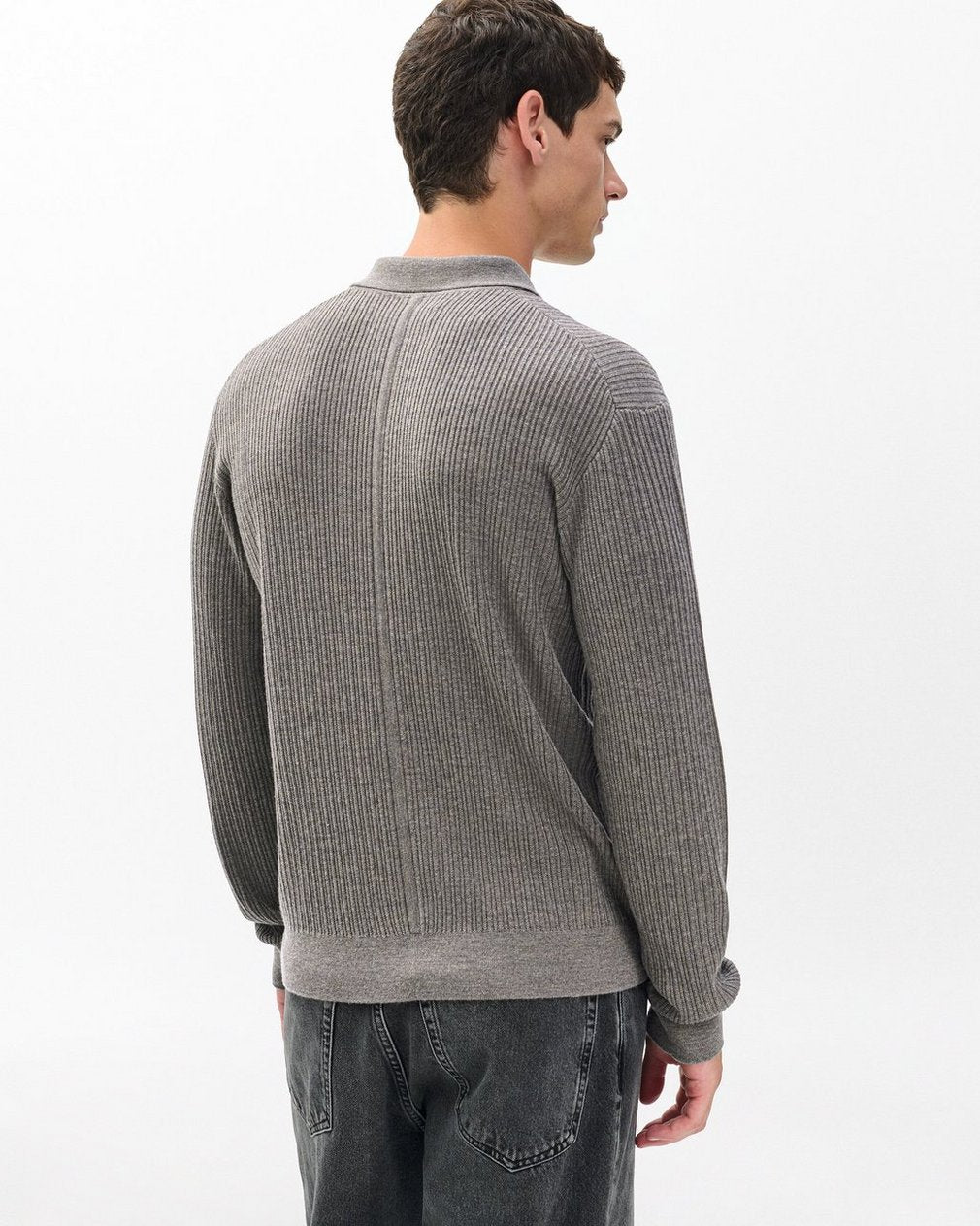 Crawford Wool-Cashmere Polo Sweater - Brown