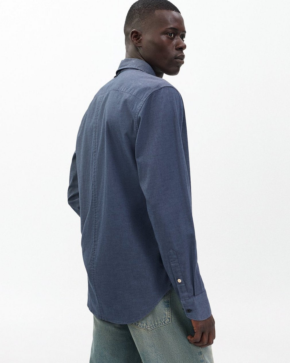 Tomlin Stretch Dobby Shirt - Shark Blue