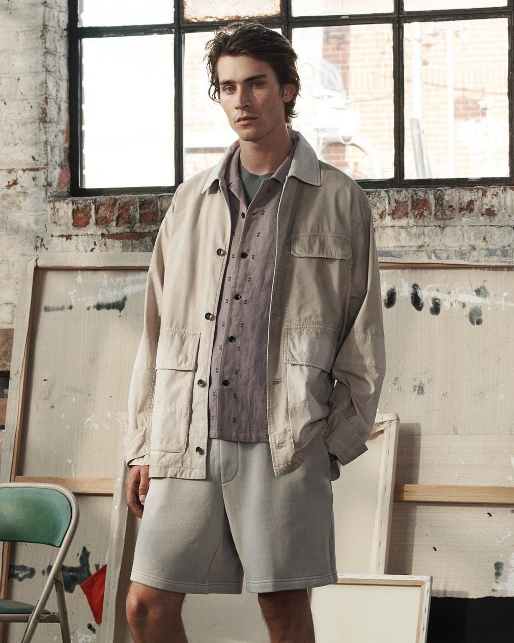 Avery Embroidered Camp Shirt - Gull Remi Stripe