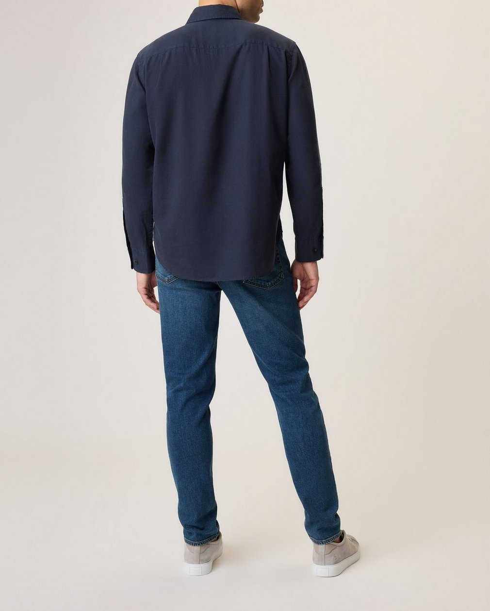 Griffin Hemp-Cotton Shirt - Navy