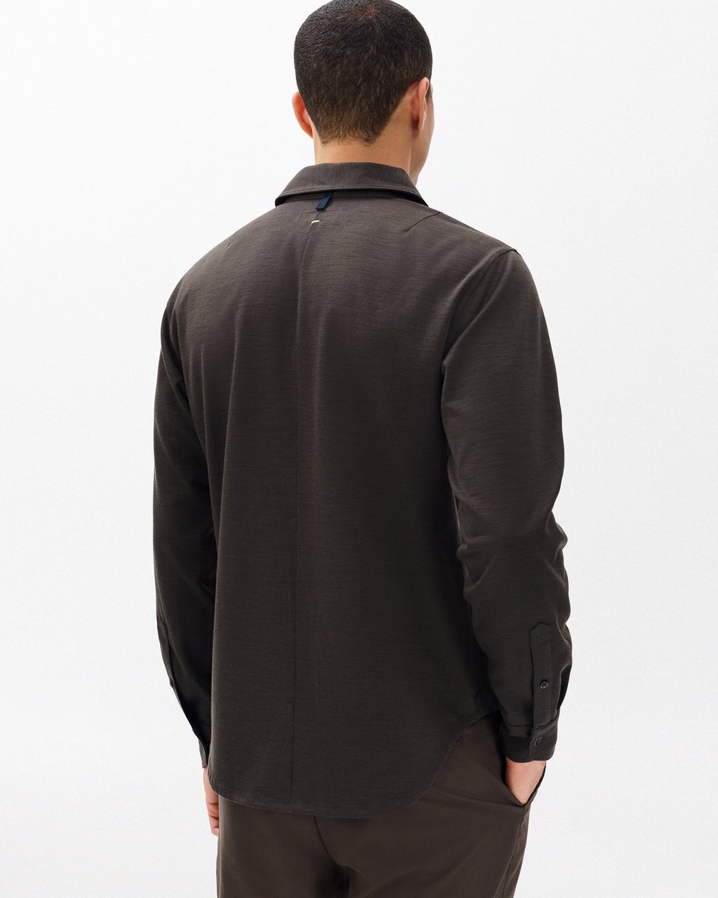 Tomlin Merino Wool Knit Shirt - Stonewall