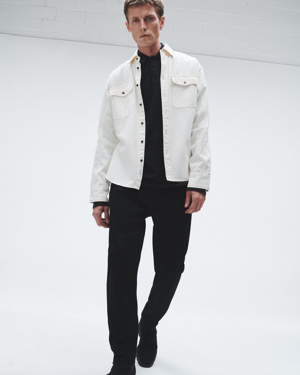 Featherweight Denim Shirt - Ecru
