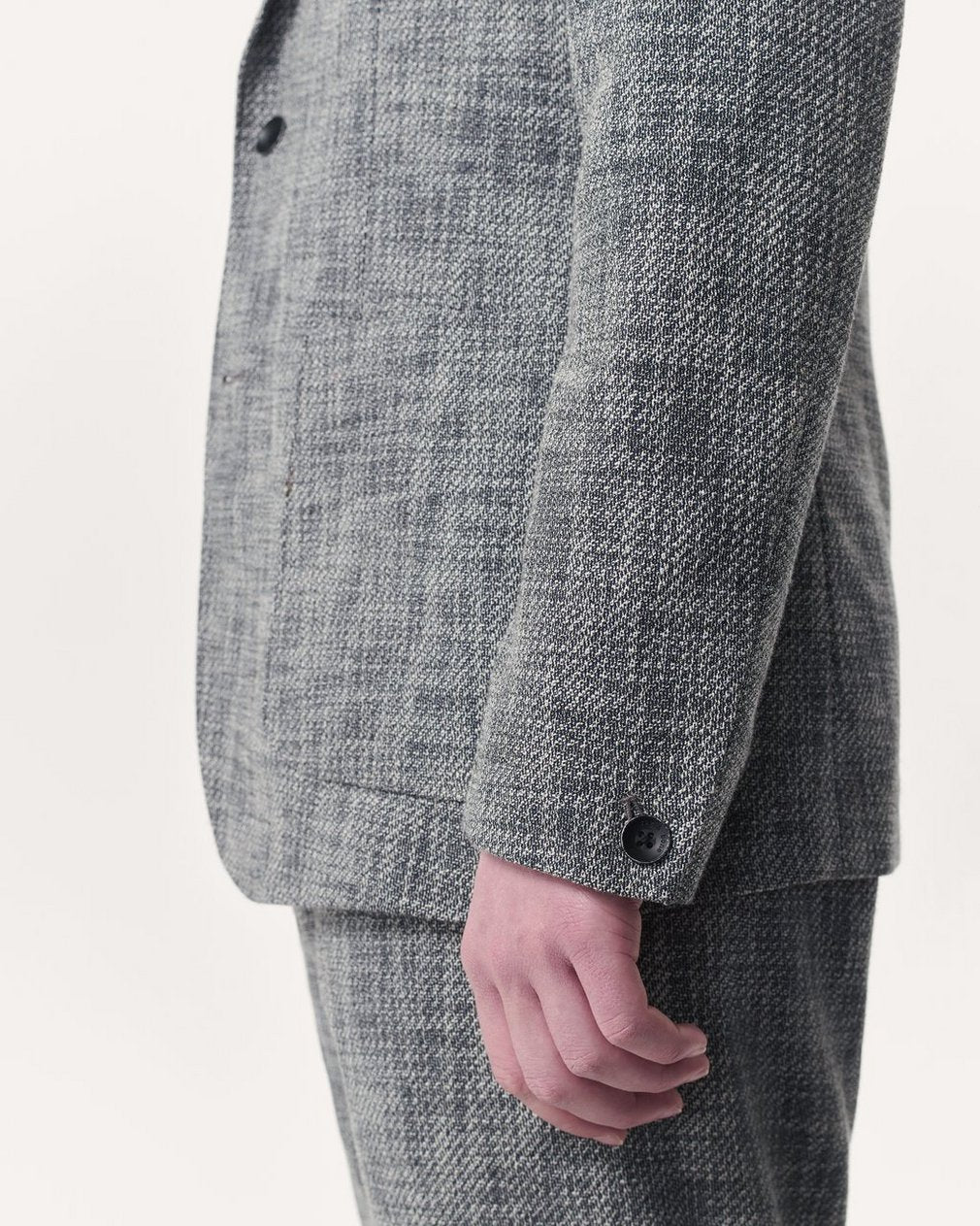 Butler Italian Tweed Patch Pocket Blazer - Navy Multi