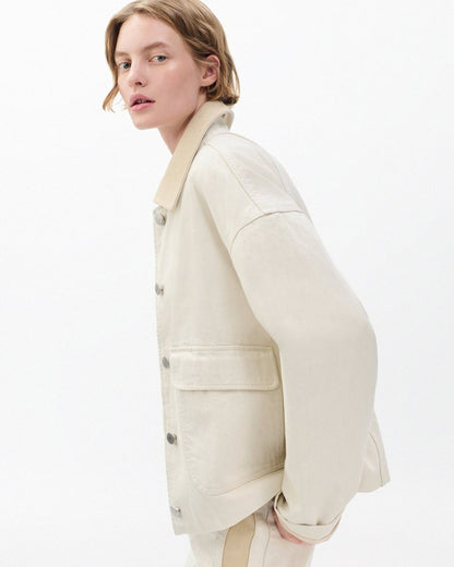 Natalia Denim Jacket - Two Tone Stone