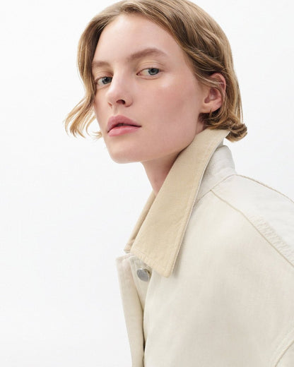 Natalia Denim Jacket - Two Tone Stone