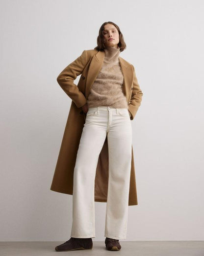 Saige Relaxed Straight Jeans - Ecru