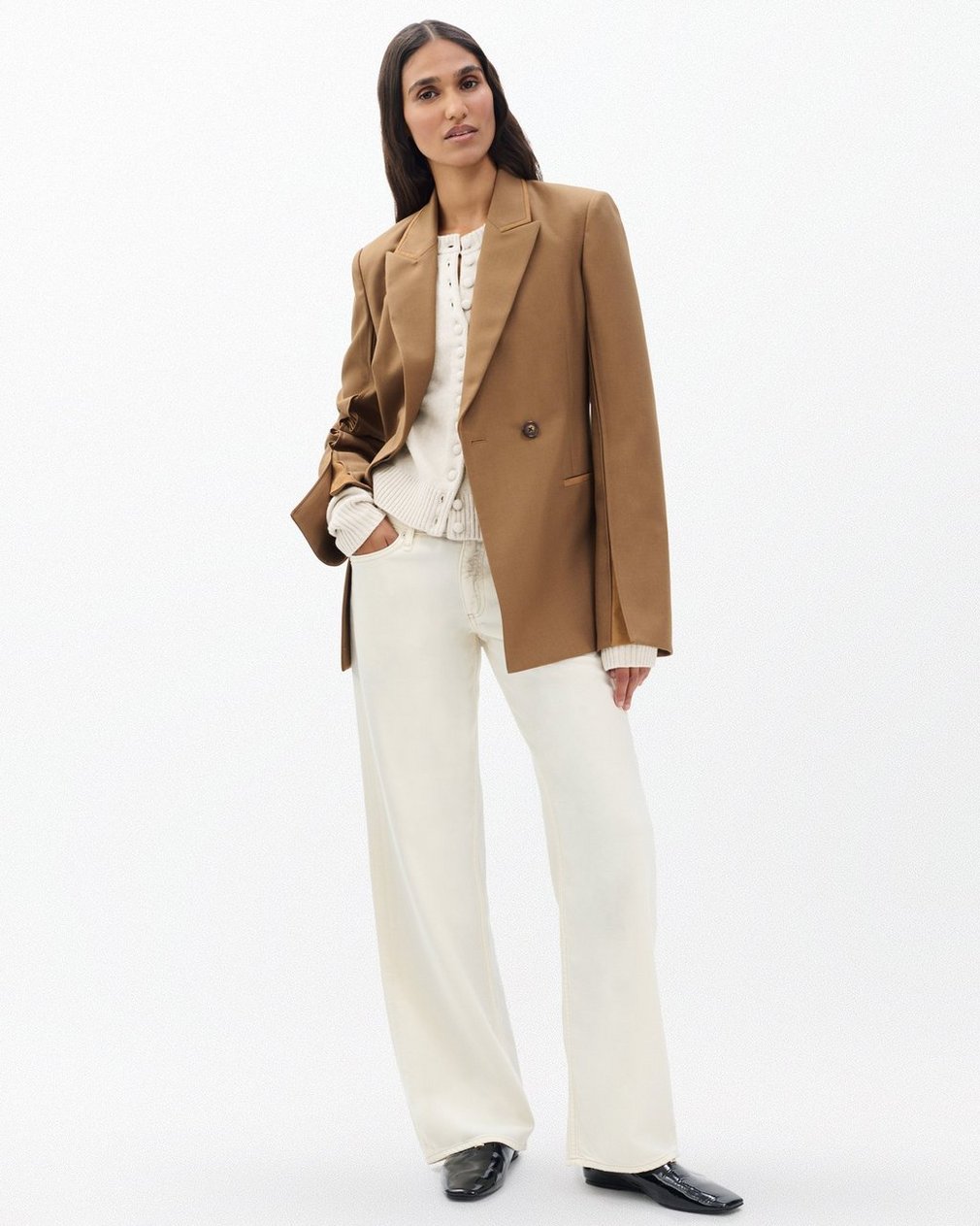 Wallace Crewneck Cardigan - Oatmeal