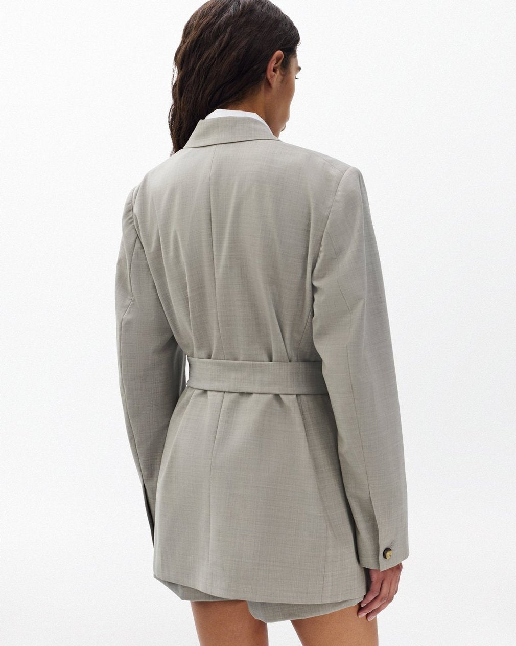 Virginia Italian Stretch Wool Blazer - Light Taupe