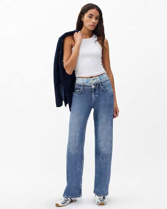 Miramar Logan Layered Wide-Leg Pants - Dark Double Indigo