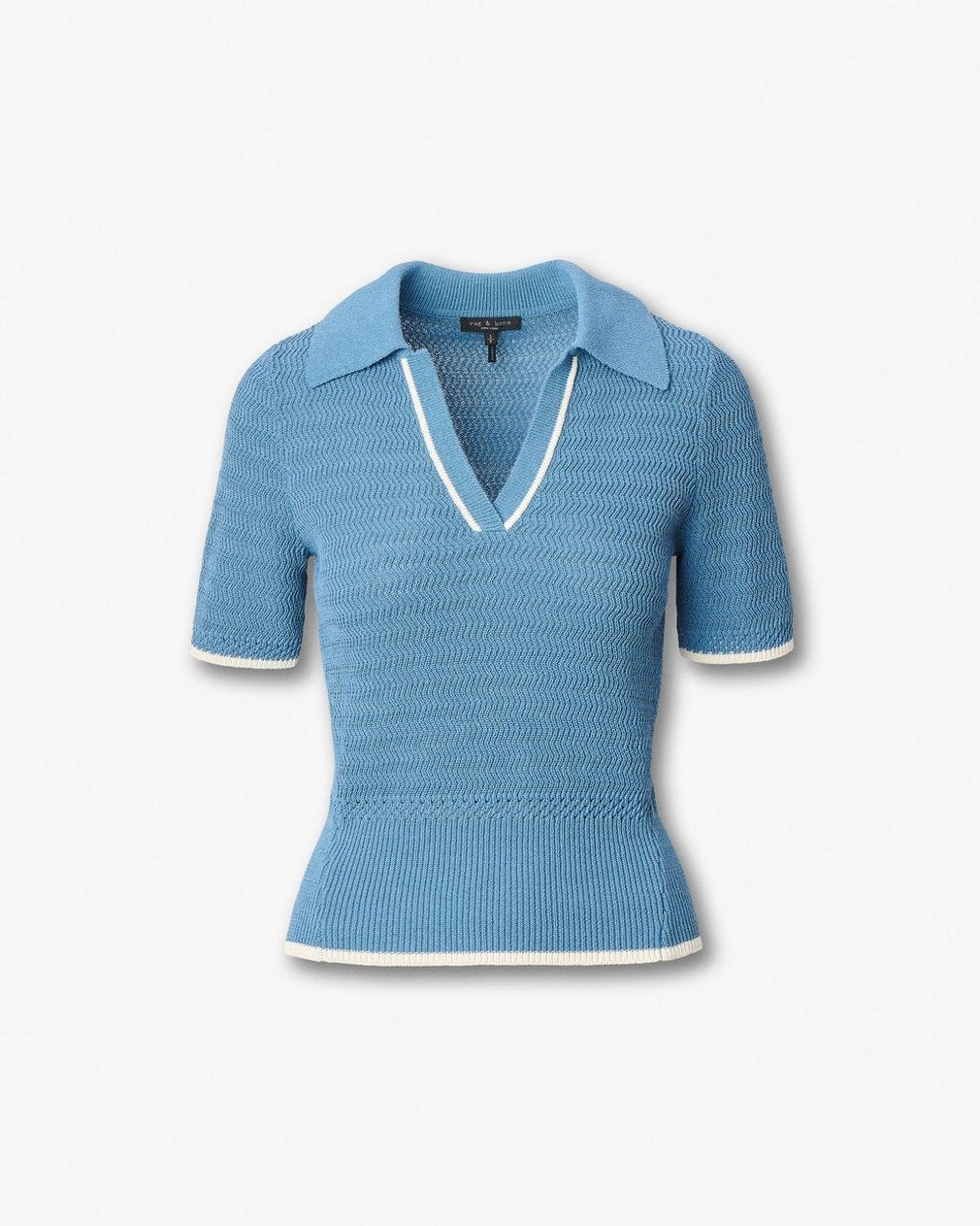Costi Knit Polo Shirt - Fog Blue