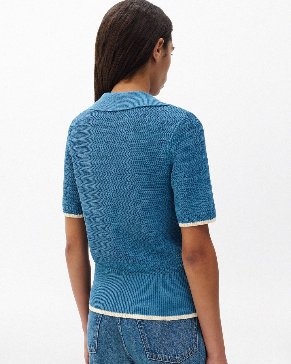 Costi Knit Polo Shirt - Fog Blue