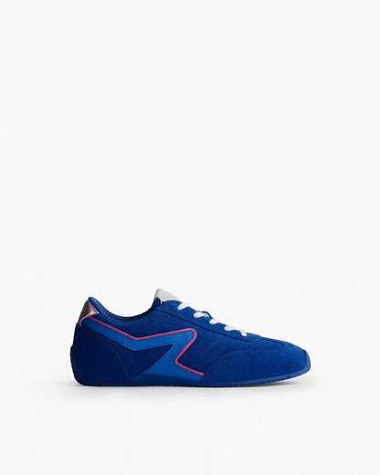 Ultra Slim Retro Runner Sneakers - Ultramarine Suede