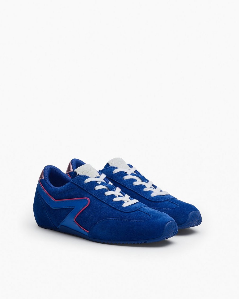 Ultra Slim Retro Runner Sneakers - Ultramarine Suede