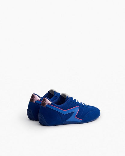 Ultra Slim Retro Runner Sneakers - Ultramarine Suede