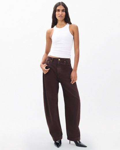 Charlie Barrel Jeans - Espresso