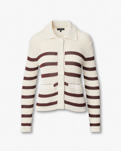 Costi Striped Cardigan - Turtledove