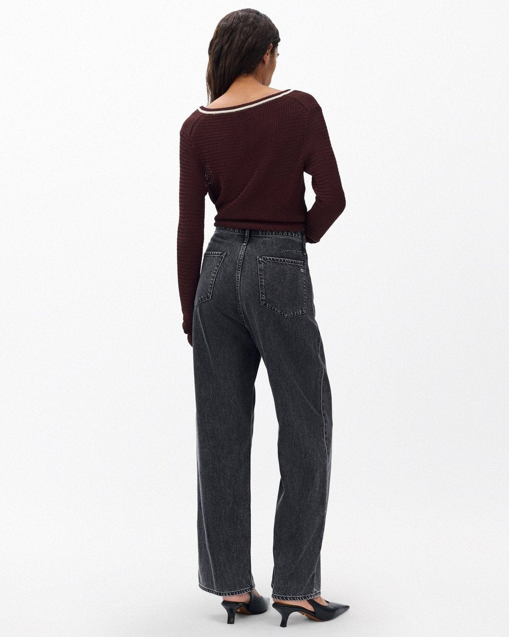 Costi V-Neck Sweater - Chocolate Brown