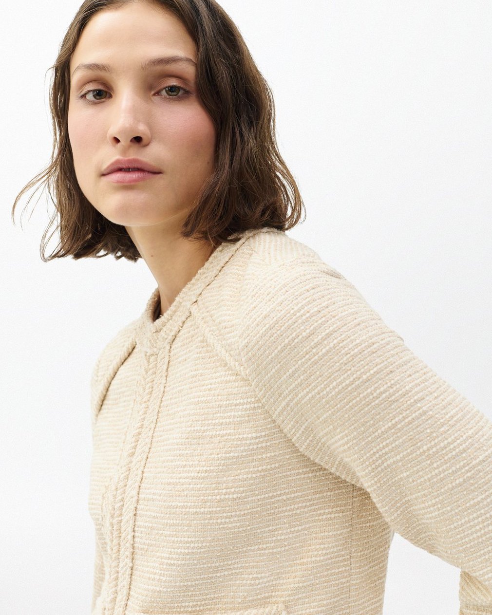 Clarice Tweed Jacket - Cream