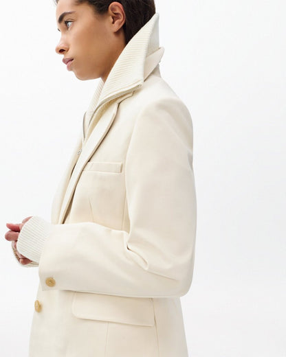 Frank Mixed-Media Blazer - Turtledove