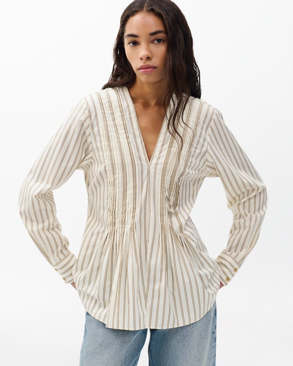Asher Striped Top - Dry Clay Stripe