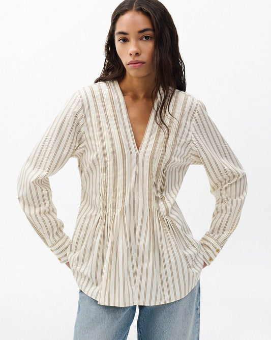 Asher Striped Top - Dry Clay Stripe