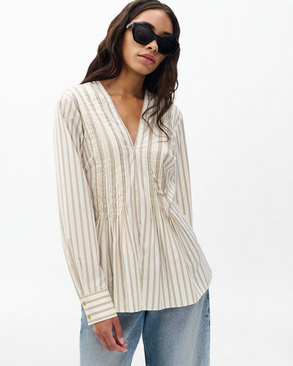 Asher Striped Top - Dry Clay Stripe