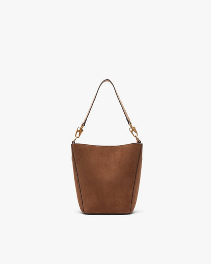 Parker Suede Bucket Bag - Golden Brown