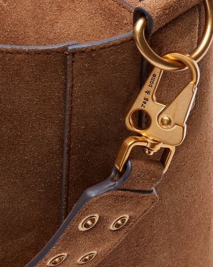 Parker Suede Bucket Bag - Golden Brown