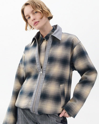 Carrie Reversible Jacket - Grey Plaid